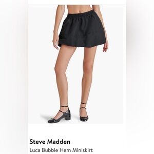 Steve Madden Black Bubble Hem Mini Skirt